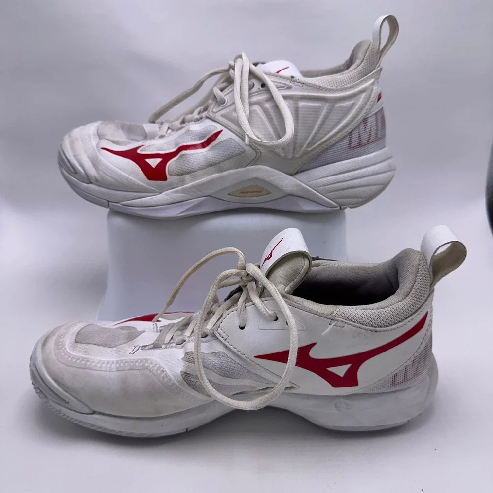 Mizuno Wave Momentum 2 Womens Volleyball Shoes White Red V1GC211261 Size 8.5